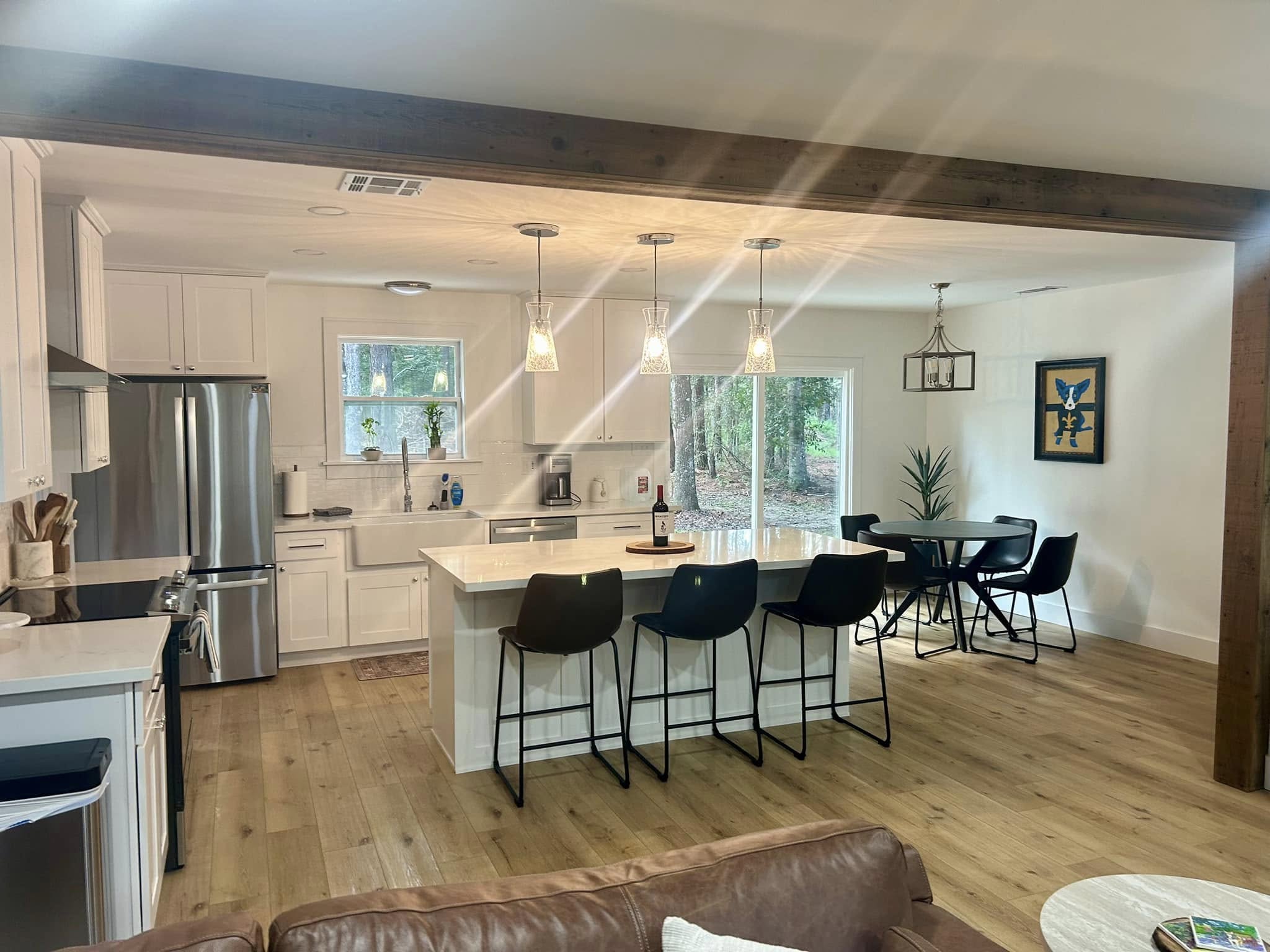 Spotless kitchen after cleaning